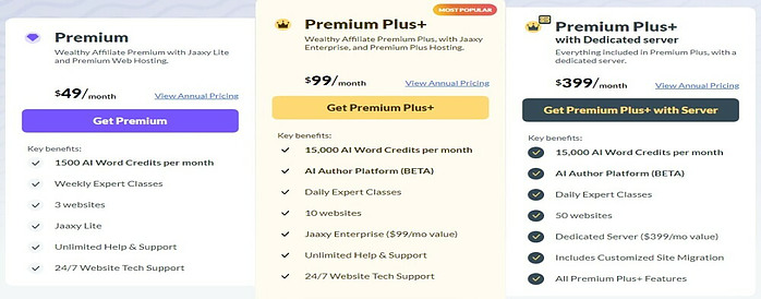 Pricing for Wealthy Affiliate