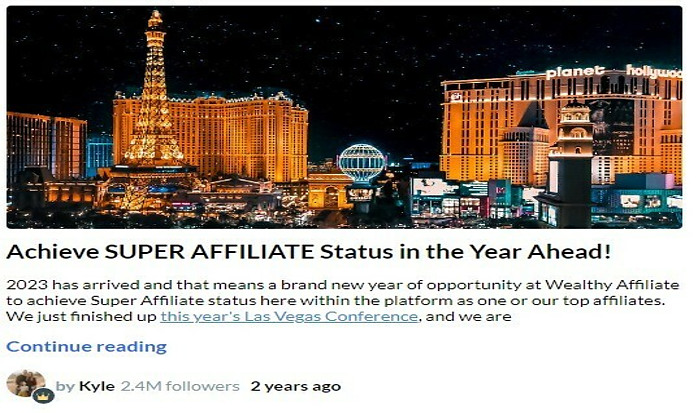 Vegas Affiliate Blog Post