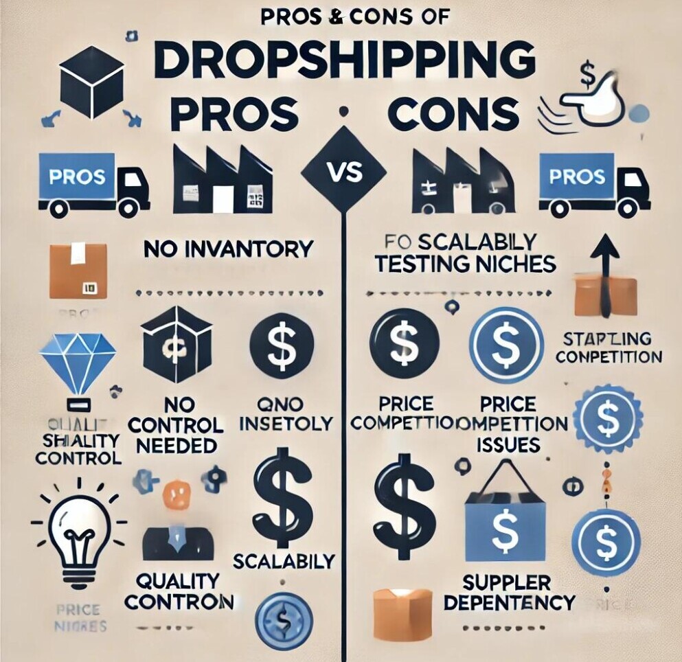 pros and cons of dropshipping